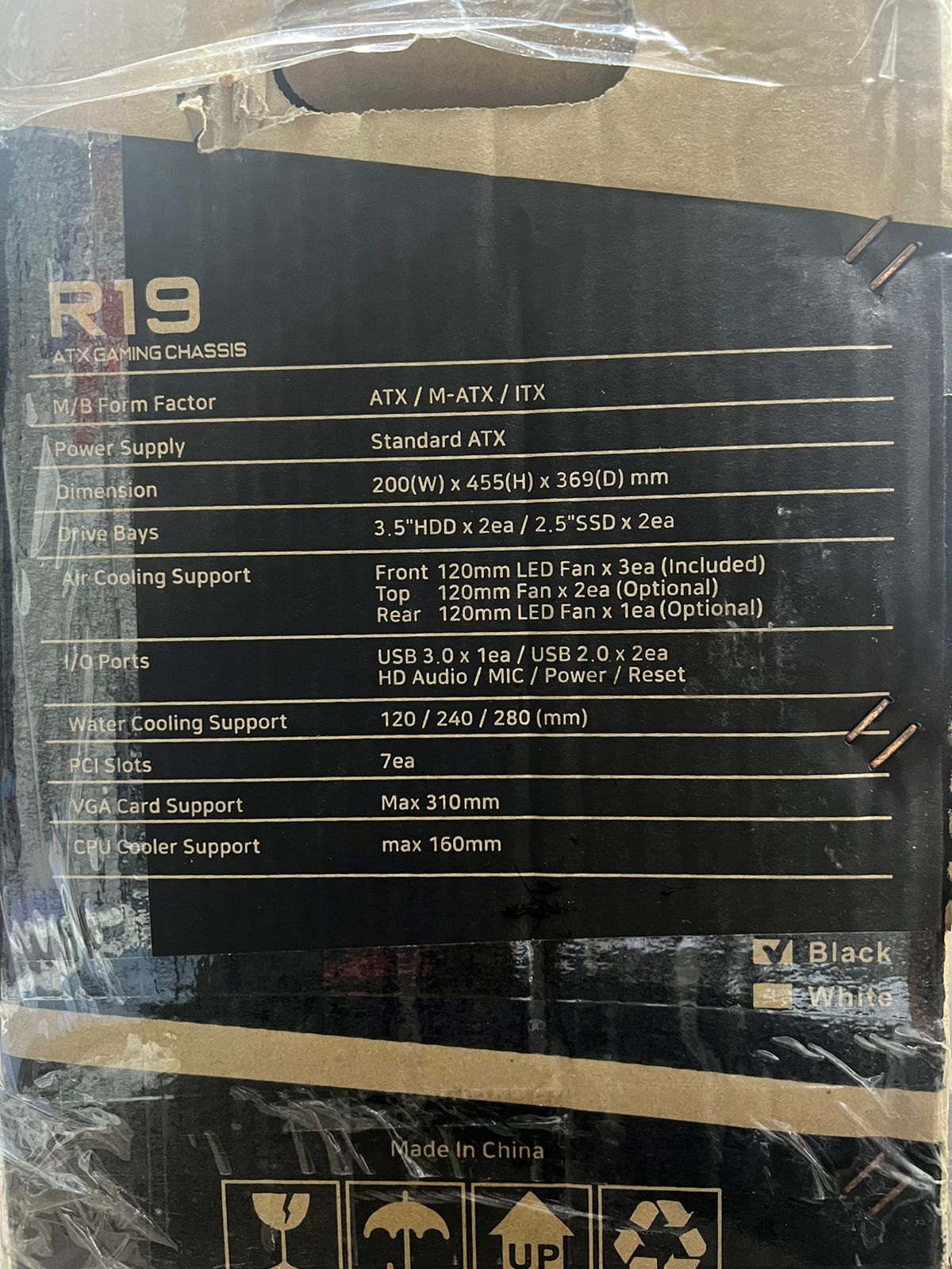Sonic Casing R19 Black 3 RGB Fans Sonic Casing R19 Black 3 RGB Fans